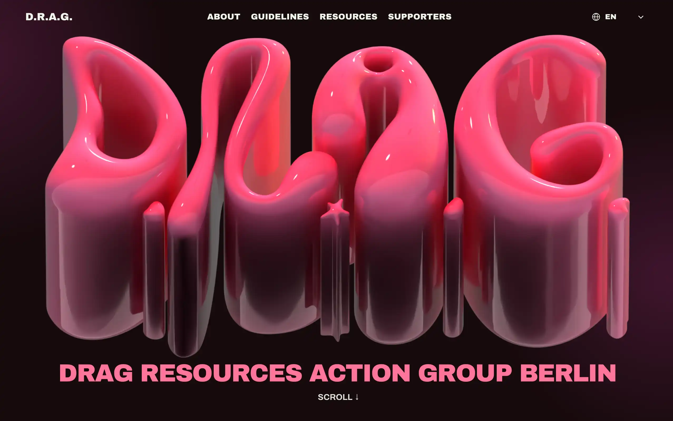 D.R.A.G. Berlin landing page view